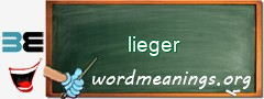 WordMeaning blackboard for lieger